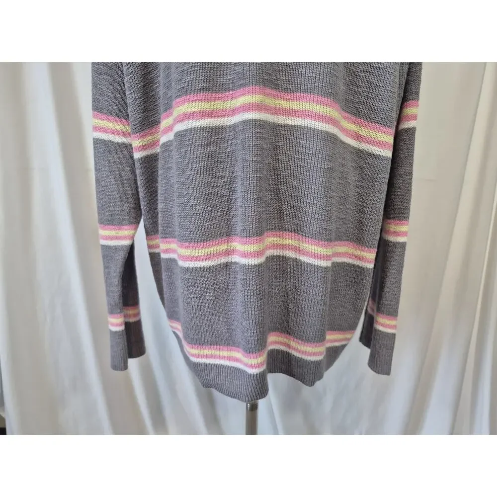 Free People Beach Mariner Striped Cotton Blend Sweater Small - Picture 11 of 12